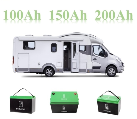 LiFePO4 12V 100Ah draagbare lithiumbatterij voor caravanboothuizen