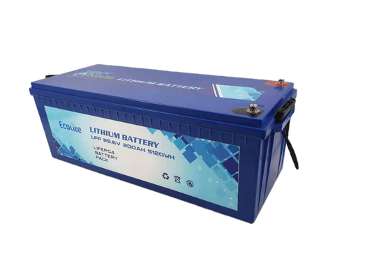 24V 200Ah LiFePO4 Lithiumbatterij Diepe cyclus Voor RV Caravan Boat Homes Outdoor