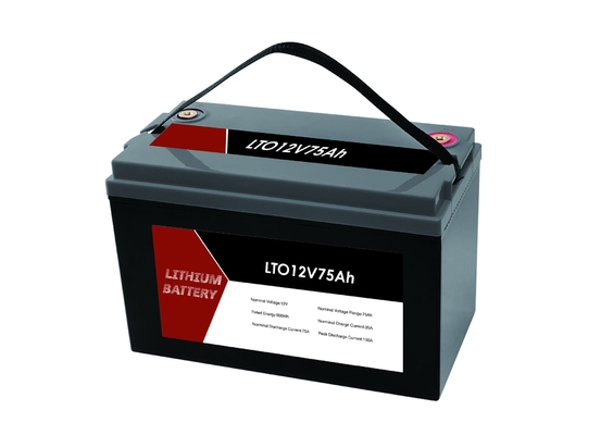 LTO 12V 75Ah draagbare lithium titanaatbatterij met BMS voor RV / caravan / boot