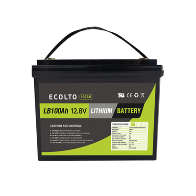 4000 cycli RV Lithiumbatterij 12,8V 100Ah LiFePO4 RV Batterij 1280Wh Nominale capaciteit