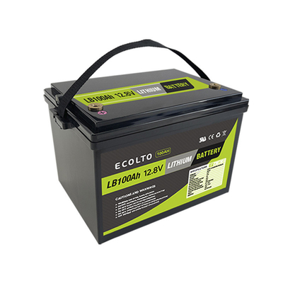 4000 cycli RV Lithiumbatterij 12,8V 100Ah LiFePO4 RV Batterij 1280Wh Nominale capaciteit