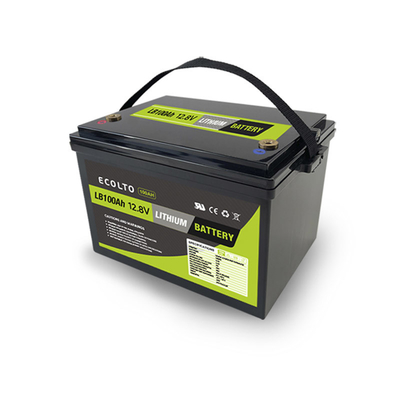 4000 cycli RV Lithiumbatterij 12,8V 100Ah LiFePO4 RV Batterij 1280Wh Nominale capaciteit