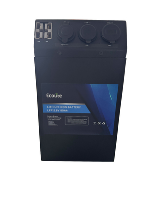 ECOLITE LiFePO4 draagbare energieopslag Lithiumbatterij 12.8v 80A