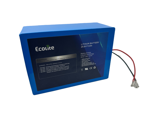 25.6V 7.5Ah LifePO4 Lithium Iron Battery Pack voor zonne-tracker met BMS