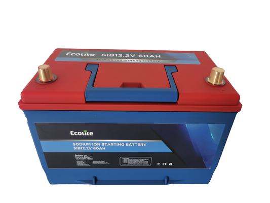 Standaard natriumionbatterij 12.2V 60Ah Auto Starter Natriumbatterij 3000 cycli