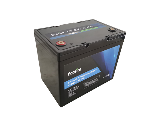 Hoge energie LTO 24V 31,2Ah Lithium Titanate Battery Pack Cyclusduur 10000 Voor lage temperatuur ontlading
