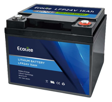 BP2415-LFP Fast Charging AGV LiFePo4 Lithium Ion Battery 24v 15Ah Geïntegreerde BMS