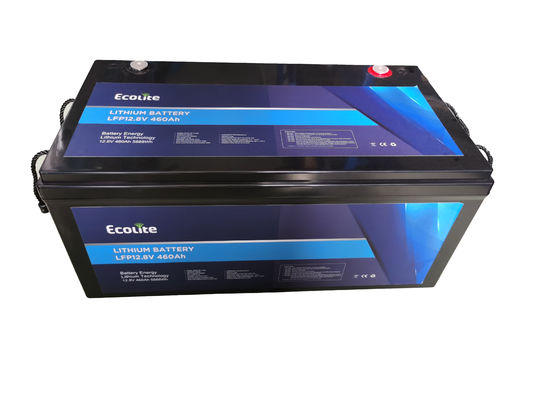 Aangepaste Lichtgewicht 12.8V 460Ah LiFePO4 RV Lithium Batterij met geïntegreerde BMS