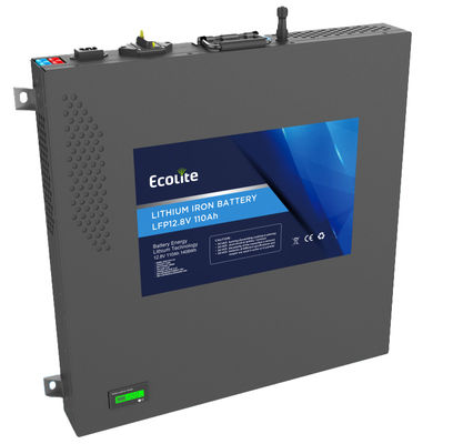 Slimline Max 12.8V 110Ah RV Lithium Battery Pack geïntegreerde omvormer voor pick-up truck