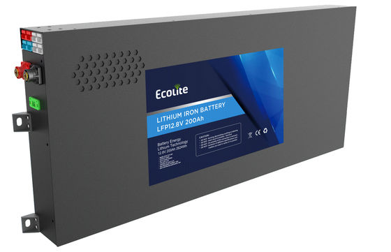 Ultra Slimline RV Lithiumbatterij 12.8V200Ah Voor Camper Off-Road Vehicle Met BMS